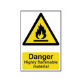 Scan SCA0901 Danger Highly Flammable Material - PVC Sign 200 x 300mm