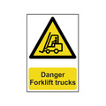 Scan SCA0954 Danger Forklift Trucks - PVC Sign 200 x 300mm