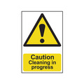 Scan SCA1114 Caution Cleaning In Progress - PVC Sign 200 x 300mm