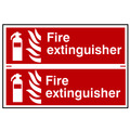 Scan SCA1351 Fire Extinguisher - 2 PVC Signs 300 x 100mm