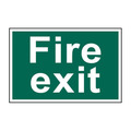 Scan SCA1502 Fire Exit Text Only - PVC Sign 300 x 200mm