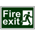Scan SCA1507 Fire Exit Man Running Right - PVC Sign 300 x 200mm
