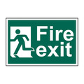 Scan SCA1508 Fire Exit Man Running Left - PVC Sign 300 x 200mm
