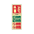 Scan SCA1591 Fire Extinguisher Composite Foam - Photoluminescent 75 x 200mm