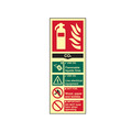 Scan SCA1592 Fire Extinguisher Composite CO2 - Photoluminescent 75 x 200mm