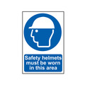 Scan SCA4000 Safety Helmets Must Be Worn In This Area - PVC Sign 400 x 600mm