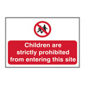 Scan SCA4054 Children Prohibited From Entering Site - PVC Sign 600 x 400mm