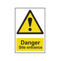 Scan SCA4102 Danger Site Entrance - PVC Sign 400 x 600mm