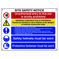 Scan SCA4550 Composite Site Safety Notice - FMX Sign 800 x 600mm
