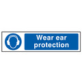 Scan SCA5016 Wear Ear Protection - PVC Sign 200 x 50mm