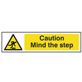 Scan SCA5109 Caution Mind The Step - PVC Sign 200 x 50mm