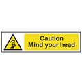 Scan SCA5110 Caution Mind Your Head - PVC Sign 200 x 50mm