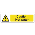 Scan SCA5116 Caution Hot Water - PVC Sign 200 x 50mm