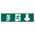 Scan SCA5203 Running Man Arrow Down - PVC Sign 200 x 50mm