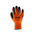 Scan SCAGLOLATOXL Hi-Vis Orange Foam Latex Coated Gloves - XL (Size 10)