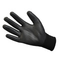 Black PU Coated Gloves - L (Size 9) (12 Pairs)