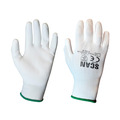 Scan SCAGLOPUW12M White PU Coated Gloves - M (Size 8) (Pack 12)