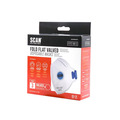 Scan SCAPPEP2FFV Fold Flat Disposable Mask Valved FP2 Protection (Pack 3)