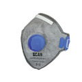 Scan SCAPPEP2OFFV Fold Flat Disposable Odour Mask Valved FFP2 Protection (Pack 3)