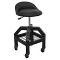 Sealey SCR03B Premier Industrial Pneumatic Creeper Stool with Adjustable Height Swivel Seat & Back Rest