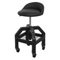 Sealey SCR03B Premier Industrial Pneumatic Creeper Stool with Adjustable Height Swivel Seat & Back Rest