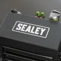 Sealey SCR18B Mechanic's Utility Seat & Toolbox - Black