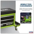 Sealey SCR18G Mechanic's Utility Seat & Toolbox - Green
