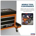 Sealey SCR18O Mechanic's Utility Seat & Toolbox - Orange
