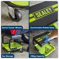 Sealey SCR9HV Mechanic's Utility Seat - Green