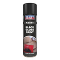 Sealey SCS025 Gloss Paint 500ml, Black - Pack of 6