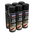 Sealey SCS065 Gloss Lacquer 500ml, Clear - Pack of 6