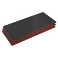 Sealey SFPK30R Easy Peel Shadow Foam® 1200 x 550 x 30mm, Red/Black - Pack of 3