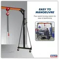 Sealey SG1000 Portable Lifting Adjustable Gantry Frame 1 Tonne
