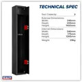 Sealey SGS3AB 3 Gun Cabinet with Ammo Safe
