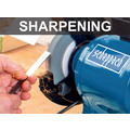 Scheppach 370W Combination Electric 150mm Grinder & 50mm Sander with Light & Eye Shields | BGS700