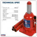Sealey SJT2 Telescopic Bottle Jack 2 Tonne