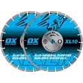 Ox X2-XL10-230 XL10 230mm Diamond Blade Twin Pack