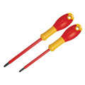 STANLEY® Hand Tools FatMax® VDE Insulated Borneo PH Screwdriver Set, 2 Piece