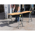 Folding Metal Leg Sawhorses (Twin Pack)