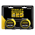 STANLEY® Hand Tools FatMax® Classic Tape Twin Pack 8m/26ft (Width 32mm)