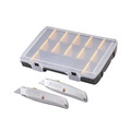STANLEY® Hand Tools 99E Trimming Knife Twin Pack with 50 Spare Blades in Organiser