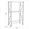 Sealey 2-Level Mobile Tyre Rack 200kg Capacity Per Level