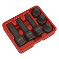 Sealey SX052 Impact Spline Socket Bit Set 1/2