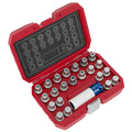 Sealey SX210 Locking Wheel Nut Key Set for VAG 23pc