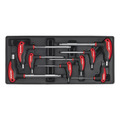 Sealey TBT06 Premier T-Handle Ball-End Hex Key Set with Tool Tray 8pc