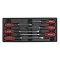 Sealey TBT29 Premier Hammer-Thru Screwdriver Set with Tool Tray 6pc