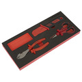 Sealey TBTE09 Premier Insulated Cutting Set with Tool Tray 3pc - VDE Approved
