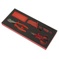 Sealey TBTE09 Premier Insulated Cutting Set with Tool Tray 3pc - VDE Approved