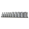 M3814 Socket Clip Rail TX-E Set of 10 3/8in & 1/4in Drive