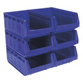 Sealey TPS56B Plastic Storage Bin 310 x 500 x 190mm, Blue - Pack of 6